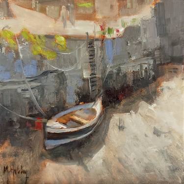 Original Impressionism Boat Paintings by Mary Hubley