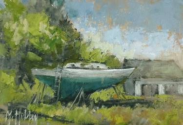 Original Impressionism Boat Paintings by Mary Hubley