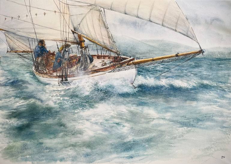 Dancing on the Waves Painting by Anastasia Zakharova | Saatchi Art