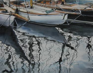 Print of Modern Sailboat Paintings by Anastasia Zakharova