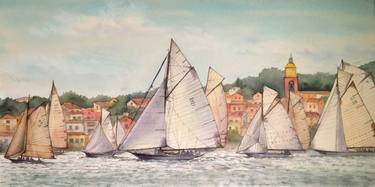 Print of Sailboat Paintings by Anastasia Zakharova