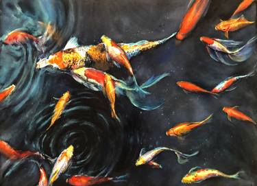 Print of Figurative Fish Paintings by Anastasia Zakharova