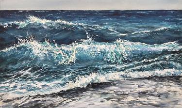 Print of Expressionism Seascape Paintings by Anastasia Zakharova