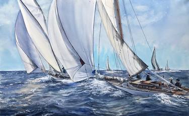 Print of Sailboat Paintings by Anastasia Zakharova