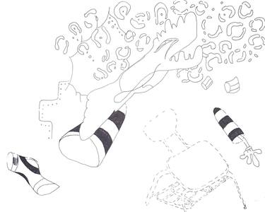 Original Abstract Comics Drawing by Ocean Mcdermott