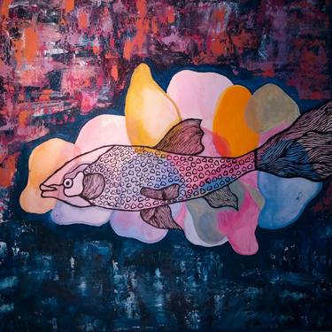 Print of Abstract Fish Paintings by Elena Kouti