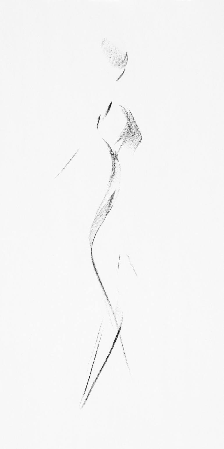 Woman standing #019 Drawing by Robert Houser | Saatchi Art