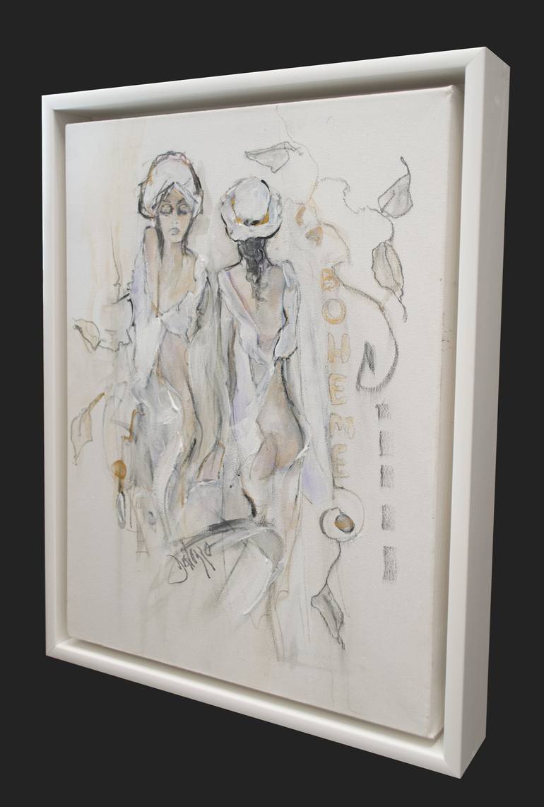 Original Figurative Women Painting by Lucette Dalozzo