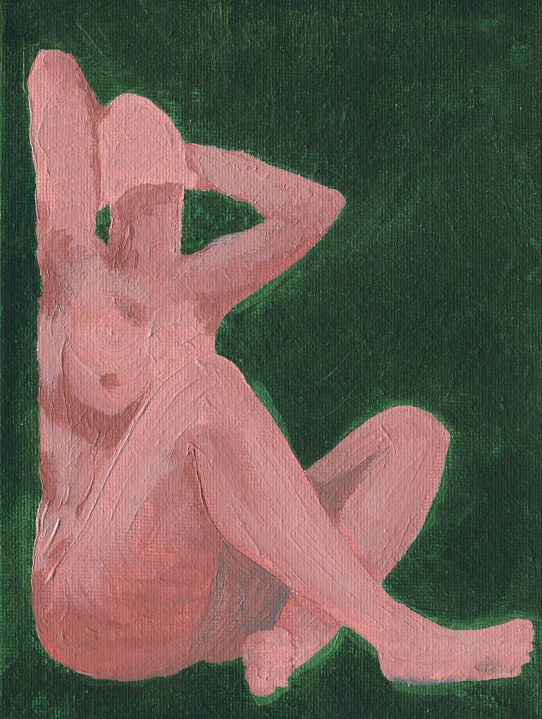 wife pose nude paint
