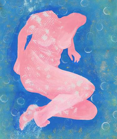 DROWNING_5 body, nude, woman, pink, winter, water, cold, pose, decorative, figurative thumb