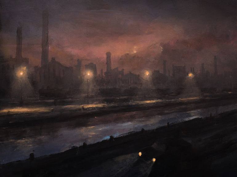 Dirty Old Town Painting by Rad Javor | Saatchi Art