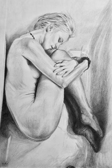 Original Fine Art Nude Drawings by Emily Dewsnap