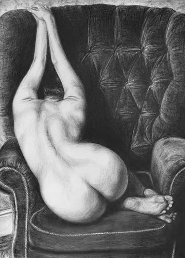 Original Realism Nude Drawings by Emily Dewsnap