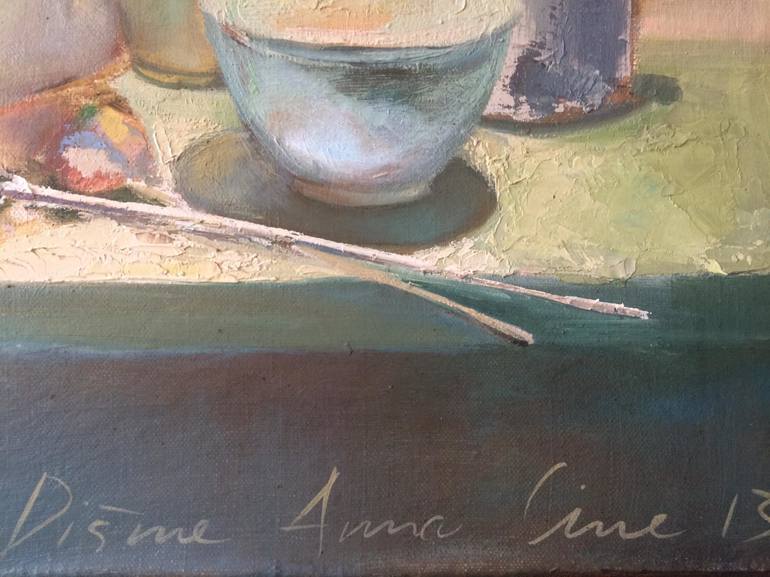 Original Impressionism Still Life Painting by Diana Anna Cine