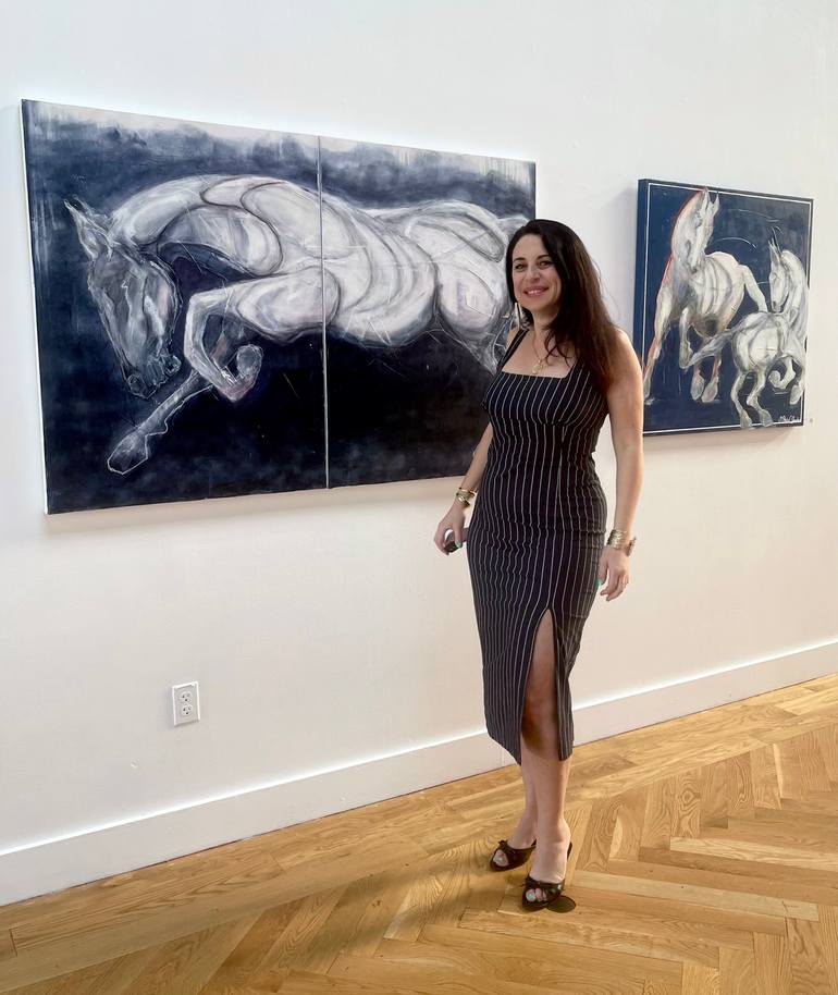Original Cubism Animal Painting by Sarah Cherif Gambin