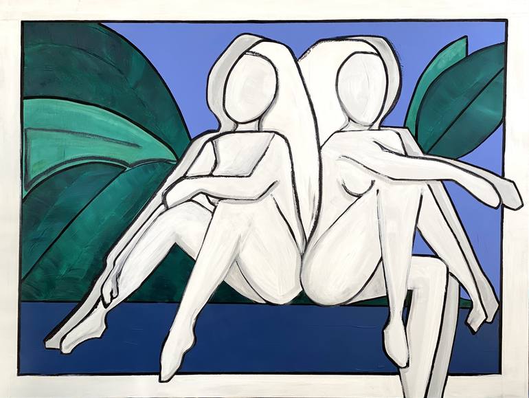 Original Abstract Expressionism Nude Paintings by Sarah Chérif Gambin