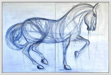 Original Figurative Horse Paintings by Sarah ChéRif Gambin