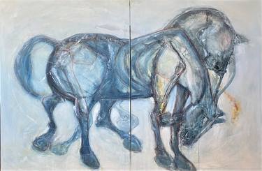 Original Figurative Horse Painting by Sarah Chérif Gambin