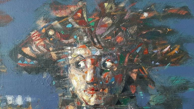 Original Abstract Expressionism Women Painting by Aram Sevoyan