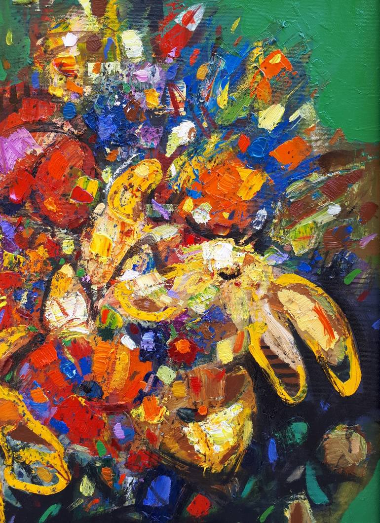 Original Abstract Expressionism Still Life Painting by Aram Sevoyan