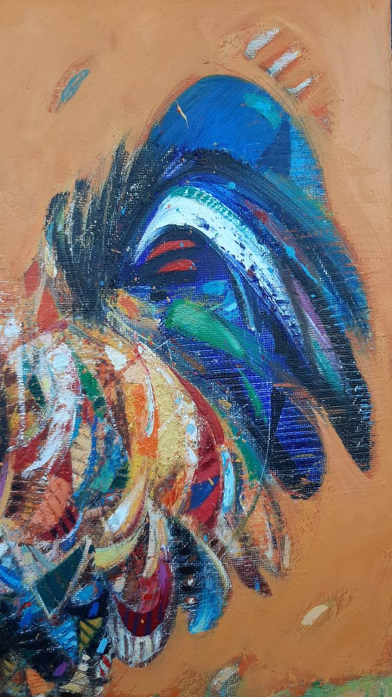 Original Cubism Animal Painting by Aram Sevoyan