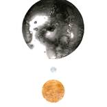 Black Orb with Gold and Silver Planets by Hannah Rothstein