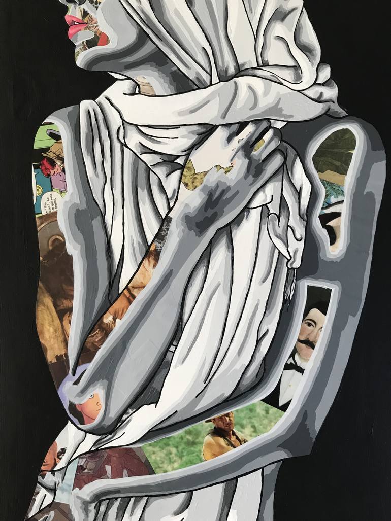 Original Figurative Women Mixed Media by Annabelle Amory