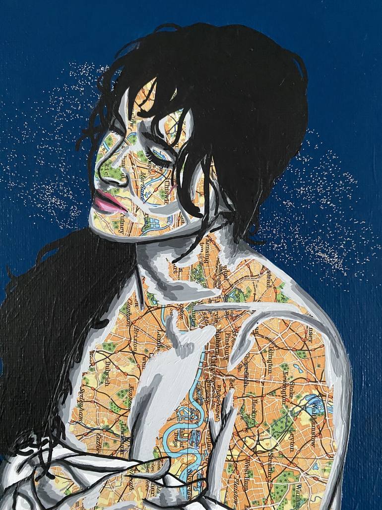 Original Portraiture Women Mixed Media by Annabelle Amory