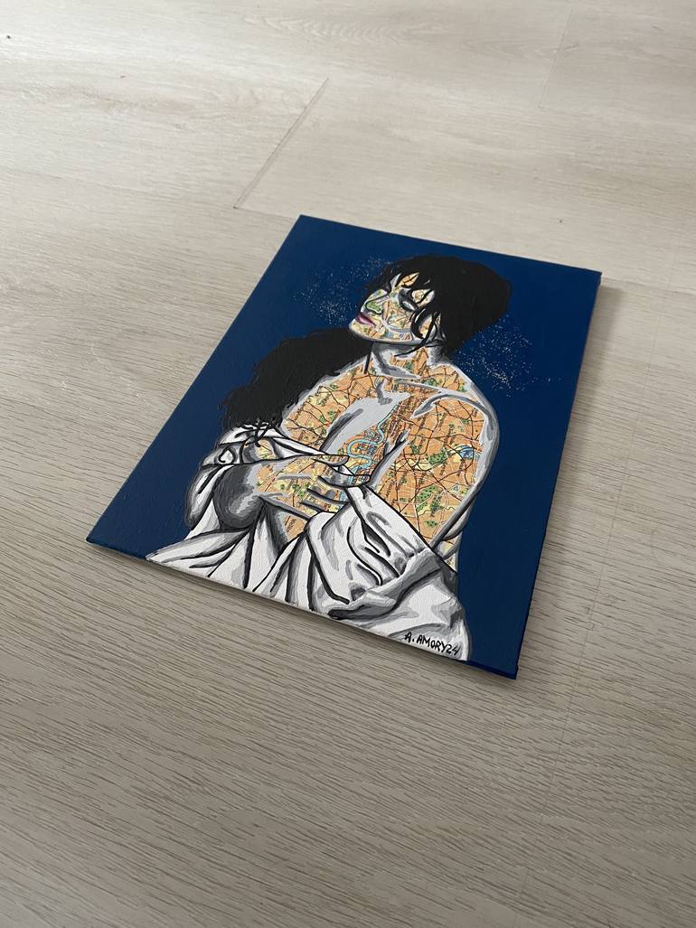 Original Portraiture Women Mixed Media by Annabelle Amory