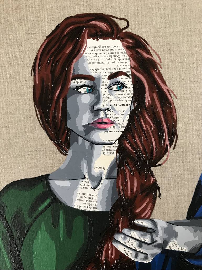 Original Pop Art Women Mixed Media by Annabelle Amory