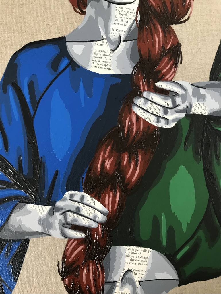 Original Pop Art Women Mixed Media by Annabelle Amory