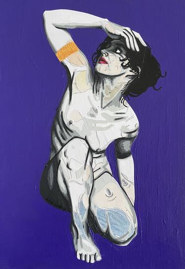 Original Portraiture Women Mixed Media by Annabelle Amory