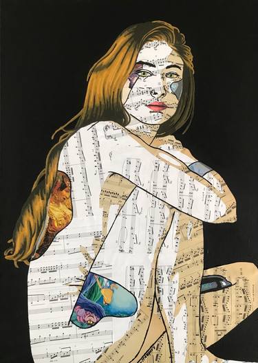 Original Figurative Women Mixed Media by Annabelle Amory