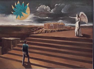 Original Classicism Fantasy Painting by Giovanni Primo Greco