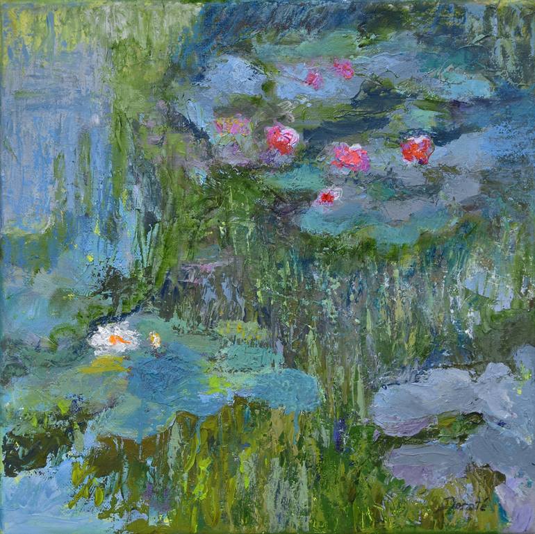 Waterlilies II Painting by Dorate Muller | Saatchi Art