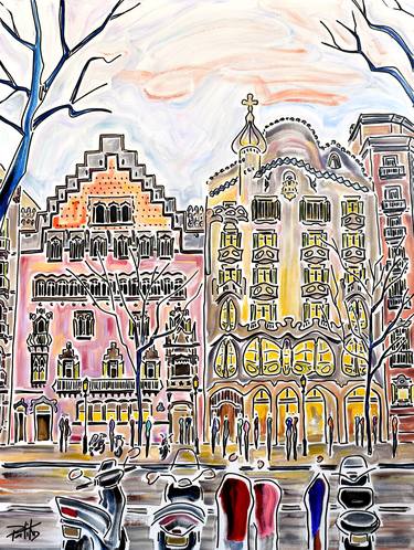 Original Architecture Paintings by Patricia Kluwe Derderian