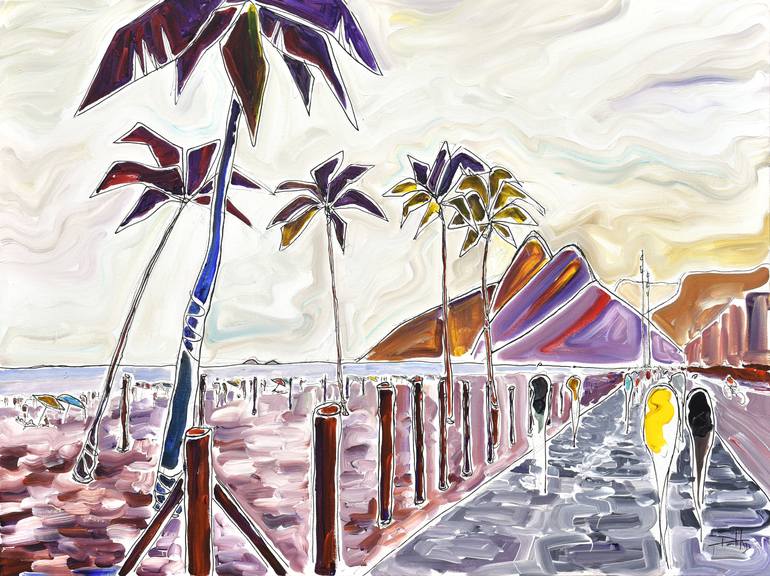 Ipanema Beach People Naked - Ipanema Painting by Patricia Kluwe Derderian | Saatchi Art