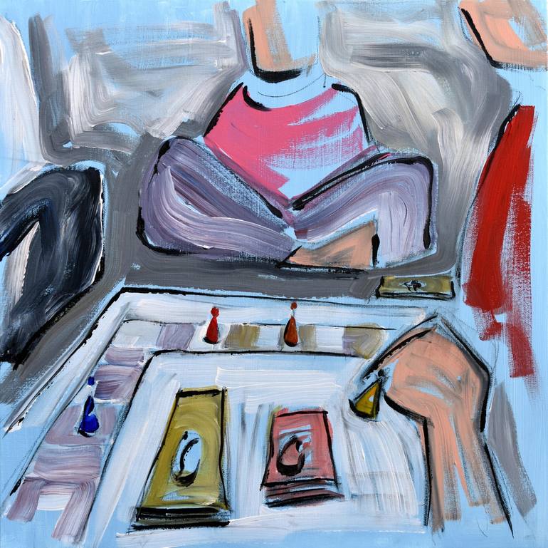 Original Abstract Expressionism Family Paintings by Patricia Kluwe Derderian