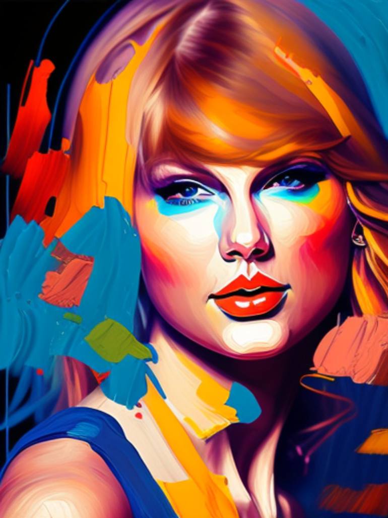 Taylor Swift Oil Digital by William Frazier | Saatchi Art