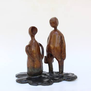 Original Figurative People Sculpture by Didier Fournier