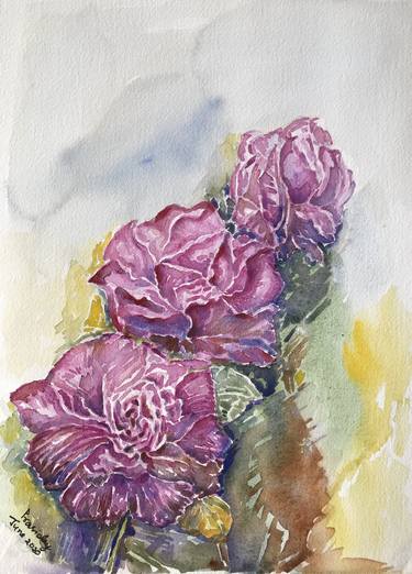 Print of Fine Art Floral Paintings by Prasida Yerra