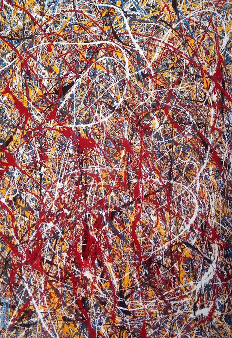 Pollock Inspiration 016 Painting By Federico Bottazzo 