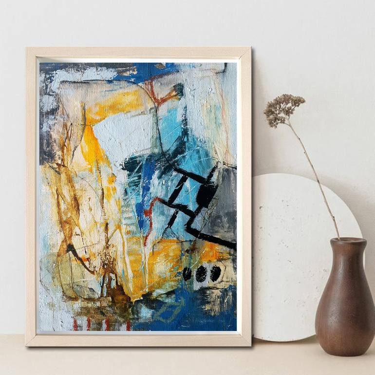 Original Abstract Expressionism Abstract Painting by Iulia Paun