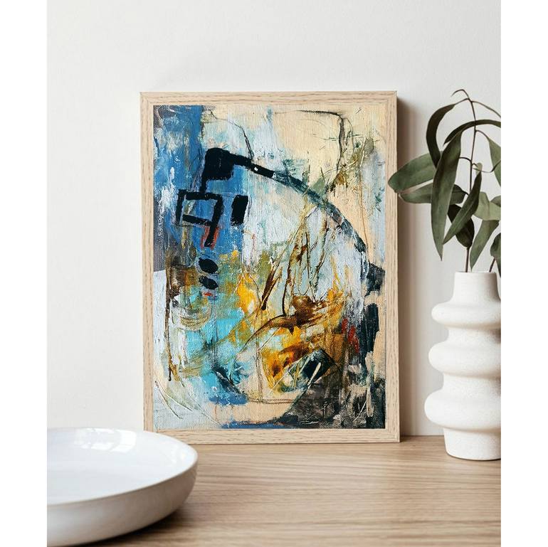 Original Abstract Expressionism Abstract Painting by Iulia Paun