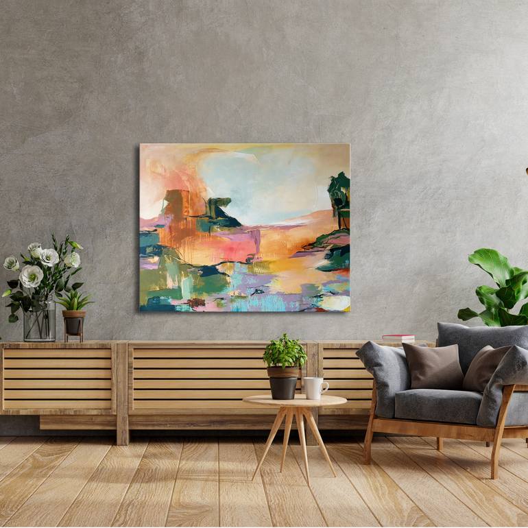 Original Abstract Landscape Painting by Iulia Paun