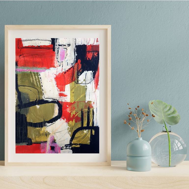 Original Abstract Expressionism Abstract Painting by Iulia Paun