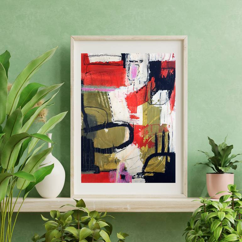 Original Abstract Expressionism Abstract Painting by Iulia Paun