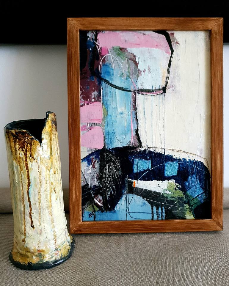 Original Abstract Expressionism Abstract Painting by Iulia Paun