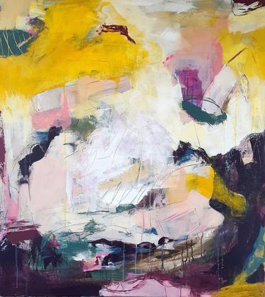 Original Abstract Expressionism Abstract Paintings by Iulia Paun