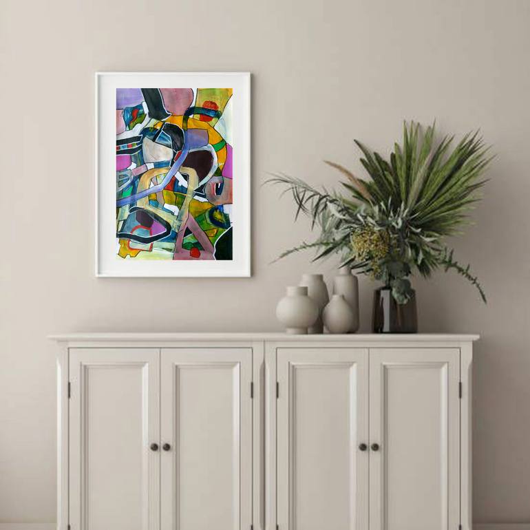 Original Abstract Expressionism Abstract Painting by Iulia Paun